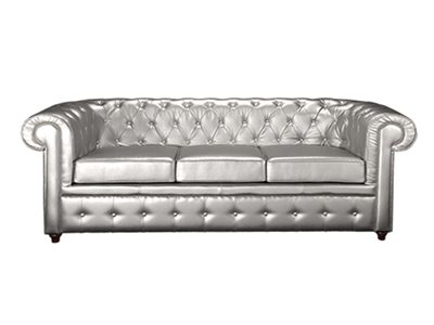 SILVER CHESTERFIELD Sofa Rental New York
