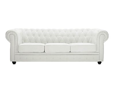 WHITE CHESTERFIELD Sofa Rental New Jersey